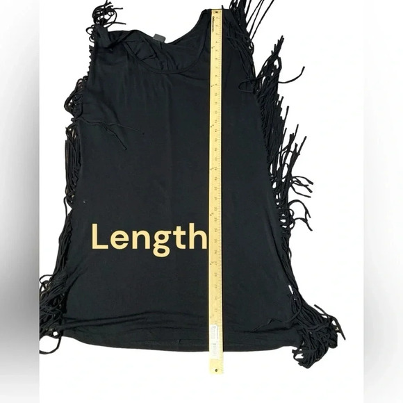 Black cover up with fringe - Picture 6 of 8